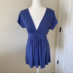 Anthropologie Ella Moss Deep V Tunic Tee